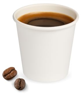 Palucart Lot de 500 gobelets en papier cartonné biodégradable pour café, 90 ml, blanc