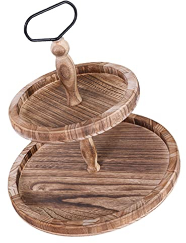 Cabilock 1pezzi Supporto Per Torte Decorazione Per Feste e Dessert Scaffale Per Dolci Stile Rustico