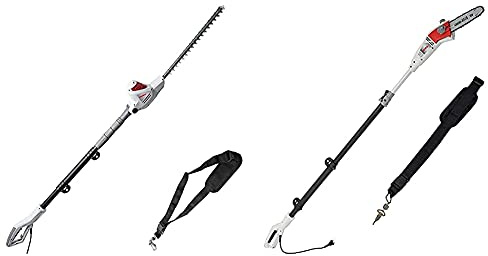 IKRA 78001800 Tagliasiepi Telescopico Elettrico Iths 600, Incl. Tracolla, Lunghezza 51Cm & Potatore Telescopico Elettrico Ieas 750, Lunghezza Di Taglio 185Mm, Altezza Di Lavoro 4M