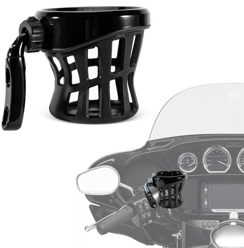 PSLER Motorrad Becher Getränkehalter für Harley Touring Honda GL1800 | für Touring Road Glide Street Electra Glide Softail 1996-up für Goldwing GL1800 2018-up,Universal für Fahrrad Rollstuhl