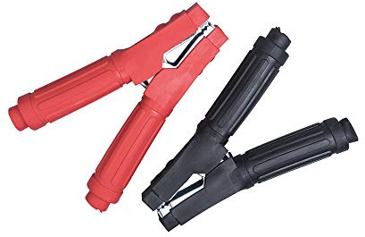 Xtremeauto 2 Pack Jump Lead Clamps Crocodile Clips 600amp Large Heavy Duty Jump Leads Alligator Clips Car Booster Battery Cable Clamps For Car, Truck & Van (Red/Black)