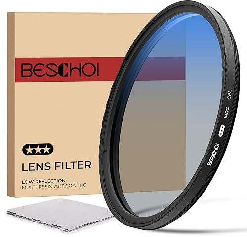 Beschoi Zirkularer Polfilter 62mm CPL Filter,Polarisationsfilter mit 30-Fach Vergütung