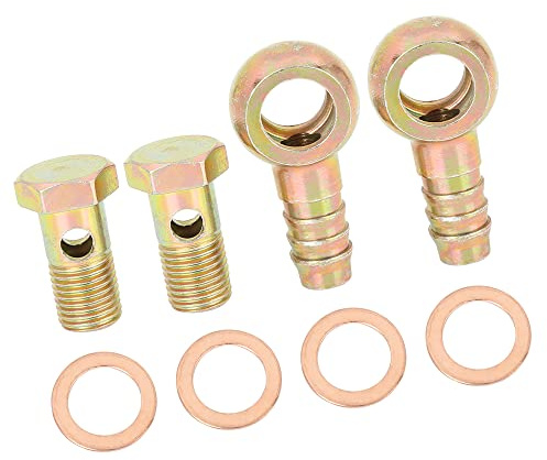 A ABSOPRO Voiture 14mm Diamètre Banjo Tuyau Barbillon Boulon Raccords Connecteur (Ensemble de 2)
