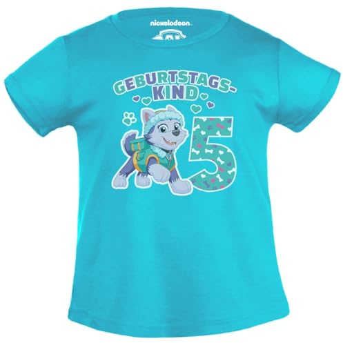 PAW PATROL - Geburtstagskind 5 Jahre Geburtstag Skye & Everest Geschenk Mädchen T-Shirt