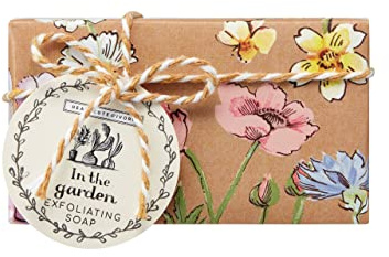 Heathcote & Ivory Exfoliating Soap Bar 160g, Moisturise Hands Post Gardening, Fragrance, Essential Oils, Vegan and Cruelty Friendly, Gift For Gardeners