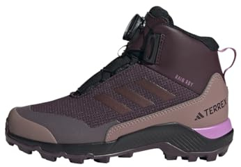 adidas Unisex – Barn Terrex Winter Mid BOA RAIN.RDY Hiking Shoes, Shadow Maroon/Wonder Red/Pulse Lilac, 36 2/3 EU