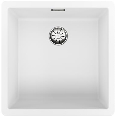 TEKA Fregadero Tegranite+ 1 Seno, Doble Instalación Encastre o Bajo Encimera, No Poroso, Profundidad 20cm, Desagüe PerfectFlow con Sifón, Modelo Radea R10 40.40 M-TG