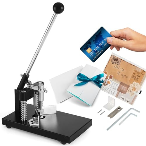 Black Heavy Duty Corner Rounder Cutter Machine R6-R10mm, 1.2/30mm Thickness Commercial Punch for Plastic, Metal, Paper, and Cardstock}