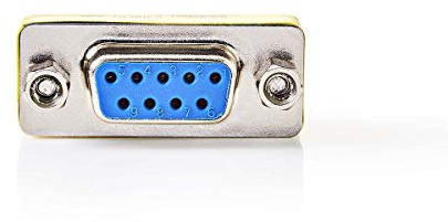 NEDIS Adaptador Serie - Adaptador - D-Sub Hembra de 9 Pines - D-Sub 9 Pines Hembra - niquelado - Caja de Metal