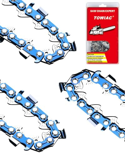 14 Inch Chainsaw Chain 3 Pack,050 Gauge, 3/8 Low Profile Pitch, 50 ​Drive Links Pole Saw Chain,Compatible with STIHL, MCCULLOCH, REMINGTON and More,S50