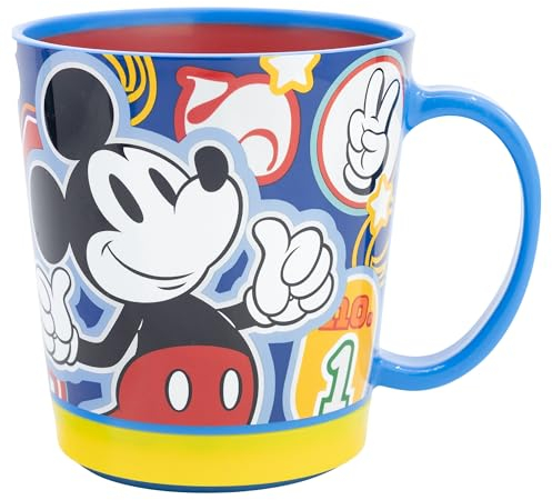 Taza antivuelco de plástico 410 ml de Mickey Mouse