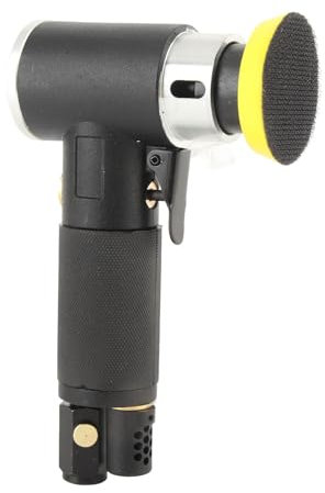 HOHXFYP Mini Luftschleifer, 1/2/3 Zoll Exzentrischer Dual Rotations Exzenterschleifer mit 30 Schleifpapieren, 16000 U/Min Aluminium Mini Polierer Zum Entgraten Von Metall, Polieren Von Holz
