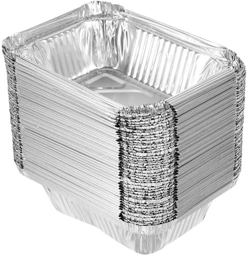 YDYAENIO Vaschette Alluminio 50 Pezzi teglie in Alluminio teglie da Forno teglie da Forno con Coperchio Accessori for Barbecue contenitori for Alimenti