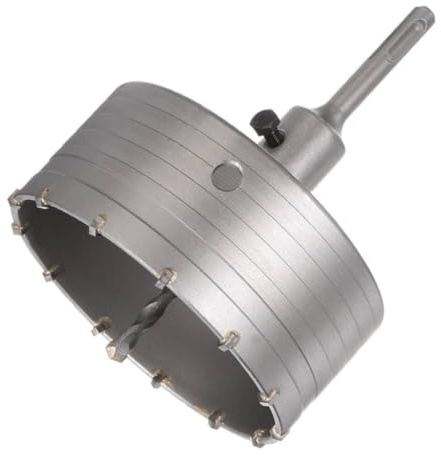 OMNIVOR - Scie Cloche Trépan Carbure Ø125 mm x 160 mm SDS+ - Perçage Béton, Pierre, Brique, Parpaing - Outil Tungstène Résistant Coupe Précise Durable