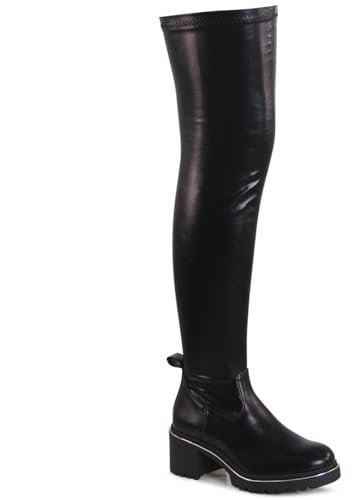 topschuhe24 Donna Stivali Overknee, Colore:Nero, Numero di Scarpe:37 EU