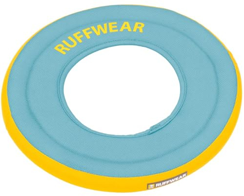 Ruffwear Hydro Plane hund flygande skivleksak, flytande hund frisbee, biolumin blå, stor