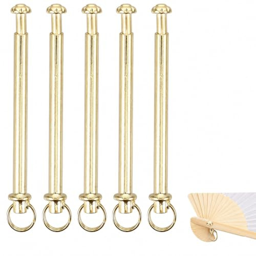 OUNONA Juego De Remaches Y Tuercas De Eje Para Ventilador De Mano 5 Piezas Accesorios Metálicos Para Reparar Abanicos Plegables Hechos a Mano Kit De Bricolaje Fácil De Instalar