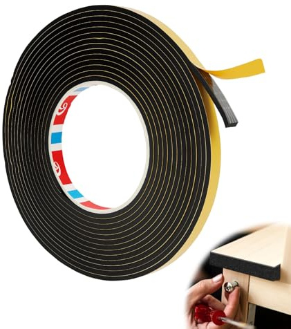 5M 10x3mm Nastro Adesivo in Schiuma EVA, Guarnizione Adesiva, Impermeabile, per Isolamento di Porte e Finestre, Adatto per Industria e Assorbimento degli Urti (Nastro adesivo)