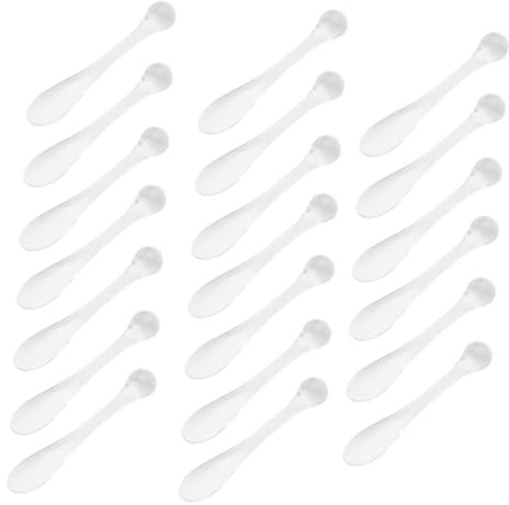 TOPBATHY Cuillère à Crème Contour des Yeux en Acrylique 20pcs pour Massage Oculaire Soulageant la Fatigue et Favorisant la Circulation Sanguine, pour Voyage D'affaires