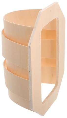 Veemoon Lampenschirm aus Holz für Saunalampen Leichte Saunaleuchte mit Dampfschutz Dekorative Abdeckung für Saunaräume Einfache Montage Zartes Licht