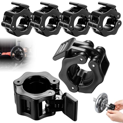 6 Stück 30mm Hantelverschlüsse, Hantel Schnellverschluss, Hantelstangen Verschluss, Kurzhantelstange Klemmen, Langhantel Schloss Clips, Barbell Clamp, Fitness Zubehör für Workout,Gewichtheben Training