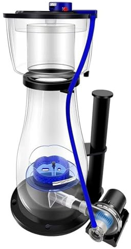 Protein Skimmer for Saltwater Aquariums - Effective Filtration, 10-Level Water Output Adjustment, Improves Water Quality for Internal Fish Tank Use