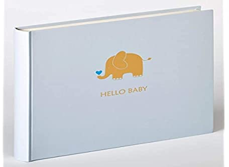walther design Álbum de fotos azul 28 x 25 cm Álbum de bebé con relieve, Baby Animal UK-148-L