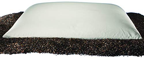 Sobakawa Traditionelles Buchweizenkissen, Bio-Baumwolle mit Natural Technology für kühlen Schlaf, Nackenstütze für Rücken- und Seitenschläfer oder als Meditationskissen, Weiß (Standard)