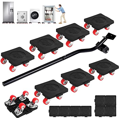 Möbelroller Möbel Transportroller, Möbel Gleitsystem Möbeltransport Lastenheber 8-Teilig Umzugshelfer Möbeltransportrollen 360 Grad Gleitrollers Möbel Gleitsystem Langlebig Einfach Zu Bedienen