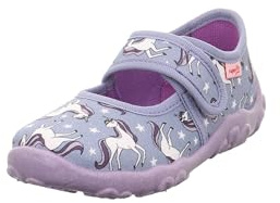 Superfit Mädchen Bonny Hausschuh, Blau Mehrfarbig 8080, 28 EU