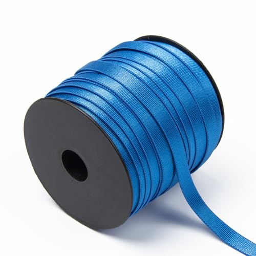 Bande élastique de 10 m de large - 8 mm de large - Pour la couture - Pour bricolage, artisanat, sous-vêtements, bretelles de soutien-gorge, vêtements - Ceinture - Bleu