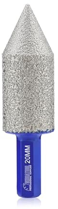 SHDIATOOL Diamant Fingerfräser 20mm Fasenbohrer Sechskantschaft Fasenfräser zum Schleifen Vergrößern Formen von bestehenden Löchern für Fliesen Porzellan Hartkeramik Marmor Stein