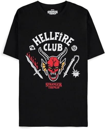 DIFUZED Kortärmad T-shirt Brand Modell T-shirt Hellfire Club Stranger Things