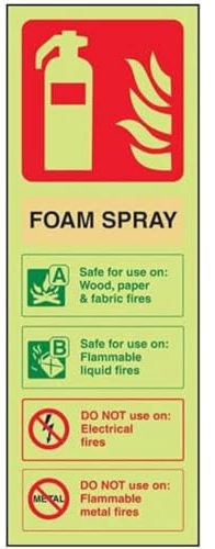 Extintor de espuma en aerosol, no apto para electricidad, 75 x 200 mm, paquete de 10