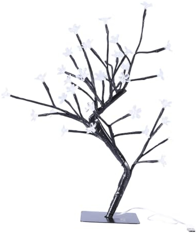 Zerodeko Kirschblüten-Bonsai-led-licht Tischleuchte Für Schlafzimmer Wohnzimmer Kinderzimmer Büro Innenlampenlicht Schwarz