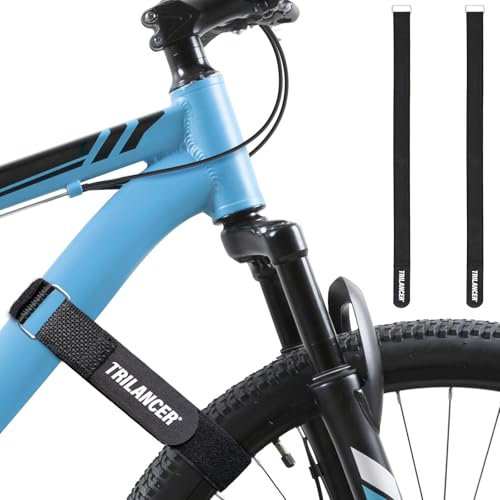 2 PCs Sangles Trilancer Réglables pour Stabiliser Les Vélos avec Système Scratch pour Support à Vélo sur Voiture et Râtelier à Vélo, pour Le Transport & Stockage (75 cm x 3,8 cm)