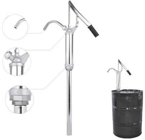 KayEsampra Ölfaßpumpe mit Hebel, ausziehbar für 60 l und 200 l Metallfässer, Öl-Handpumpe mit rutschfestem Griff, für Getriebeöl, Motoröl 20 L/min