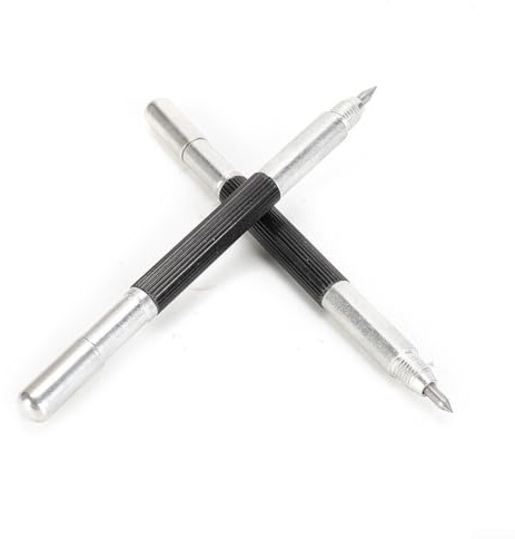 Double Ended Steel Scriber, Tungsten Carbide Scribing Pen for Marking Metal