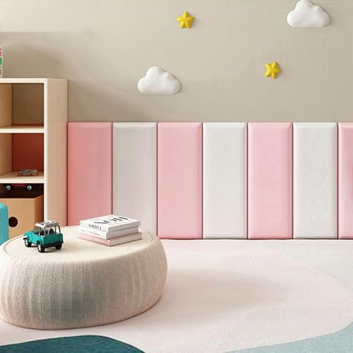 Anti-Collision Wall Paddings 3D Self- Adhesive Wall Panels Baby Nursery Decor Wall Padded Cushions for Kids Anti-Collision Wall Sticker Foam Mats for Playroom Wall Protection,E,5 PCs 30x60cm