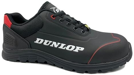DUNLOP Zapato de Seguridad Matt Negro S3, Microfibra + TPU, Puntera en Fibra de Vidrio, ESD, 43 EU