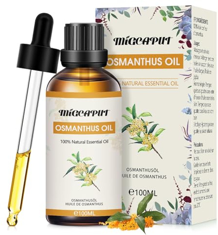 MIGCAPUT Osmanthus Fragrans Eterisk Olja 100ML, Naturlig Aromaterapi Eteriska Oljor för Diffusor, Premium Elegant Aromatisk Doftolja för Gör-det-själv-ljus, Tvål, Parfym