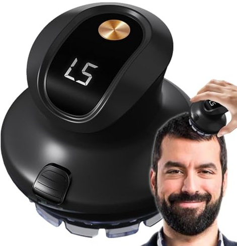 Tondeuse à cheveux sans fil pour homme – Tondeuse à barbe portable à piles avec 3 protections, adaptée aux cheveux gras (huile et brosse incluses)