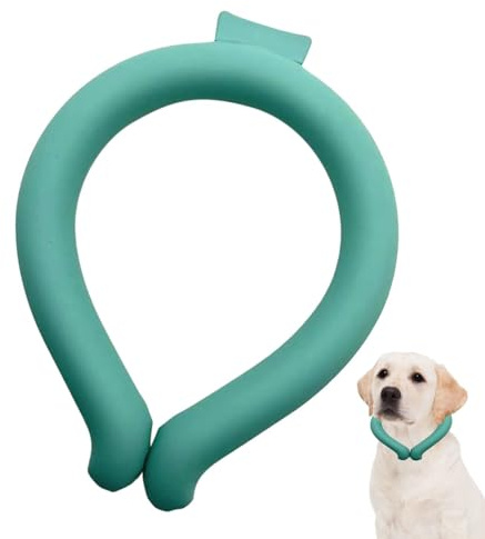 Reusable Cooling Dog Collar - Portable Dog Neck Wrap, Ice Pack Pet Supplies | Small Medium Dogs Cats Accessory Kit, Summer Heat Hands Cooler Tube for Outdoor Walking Camping Trips