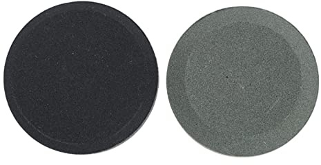 BAZEITFLOW 2piezas Piedra De Afilar De Doble Cara Afilador Redondo Para Herramienta De Afilado Muescas Para Cocina y Afilado Portátil