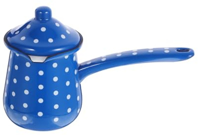 Hemobllo Caffettiera Smaltata Vintage Beccuccio Preciso, Bricco Per Latte e Bollitore Per Caffè Turco Riutilizzabile, Contenitore Multifunzione Per Tè e Bevande Calde, Per Cucina e Momenti Di Relax