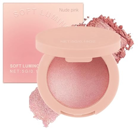 Zyntora Fard à Joues Poudre, Maquillage Blush Poudre Rose, Effet Lumière et Pigmenté, Produit Beauté pour Toutes Les Carnations
