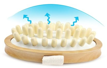 ARTSEWPLY Masajeador De Spa y Cepillo Corporal De Madera 1 Unidad Tamaño Mediano Cojín Para Exfoliación y Tonificación El Hogar Para Mujeres