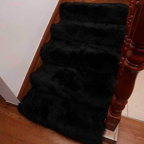 Tappeto antiscivolo per scale, autoadesivo, morbido, lavabile, per gradini in legno, tappeto antiscivolo per interni