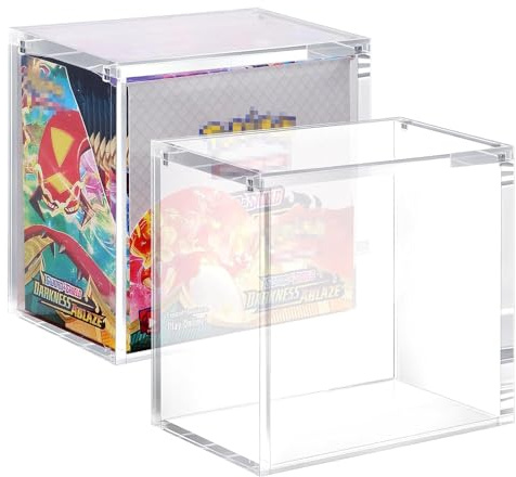 Premium Transparent Acrylic Display Case for Booster Boxes – Dustproof, Stackable, and Crystal-Clear Protective Storage Box for Collectors