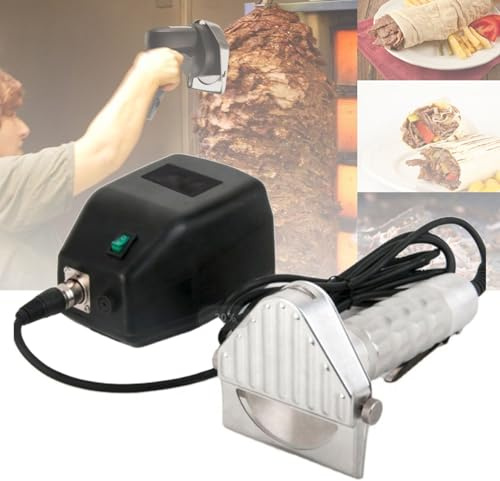 Affettatrice elettrica con spessore regolabile, tagliatrice portatile professionale per ristoranti e barbecue